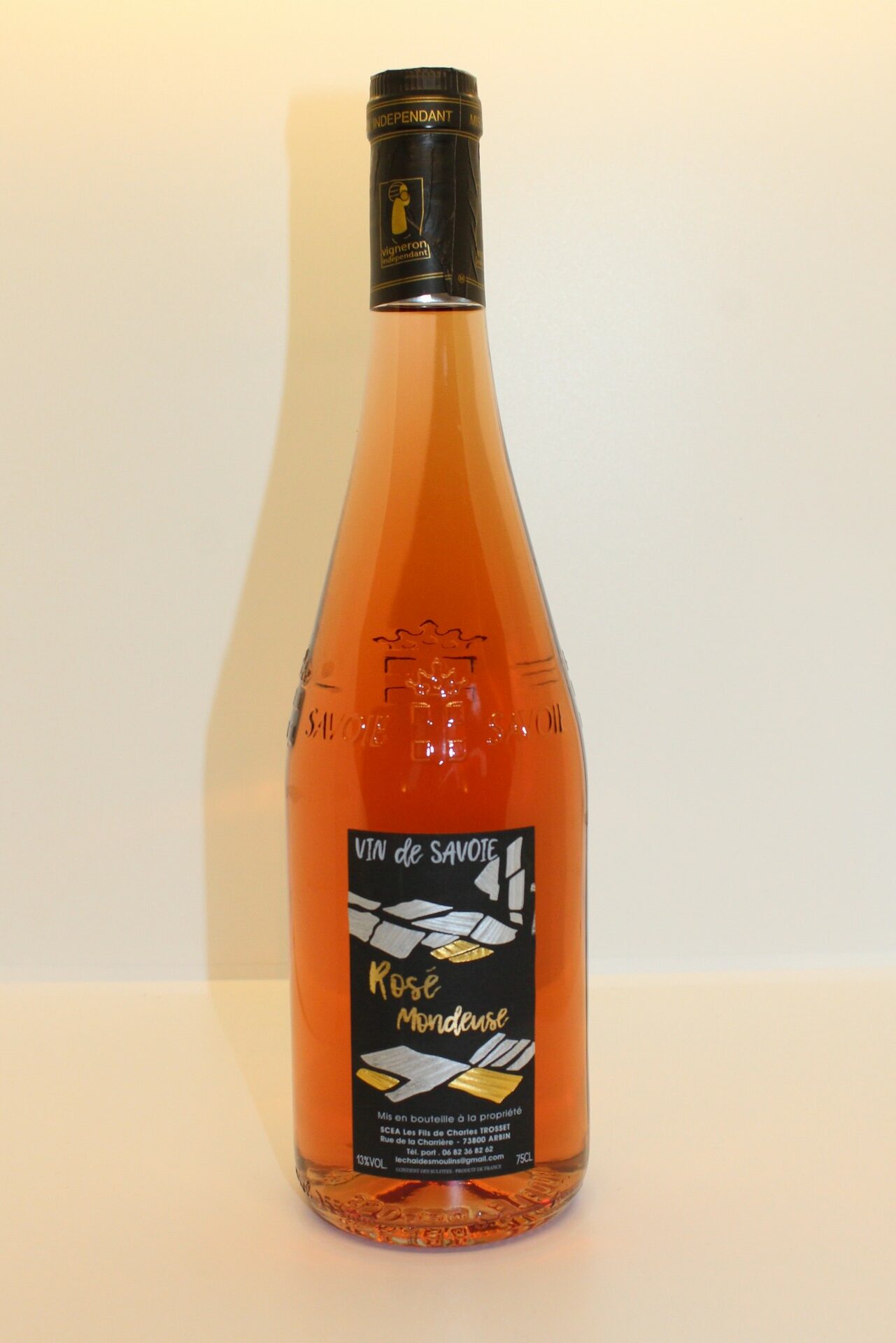 Rosé Mondeuse le Chai des Moulins, les Fils de Charles Trosset, vins de Savoie, Arbin